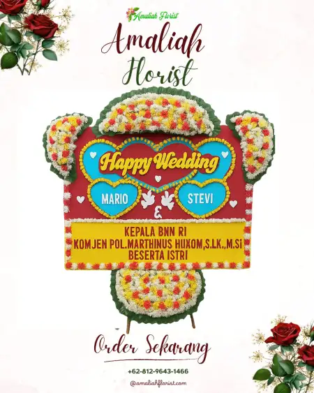 Papan Bunga Pernikahan Bujung Dewa